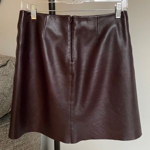 Theory Wax Leather Mini Skirt Purple Size 4